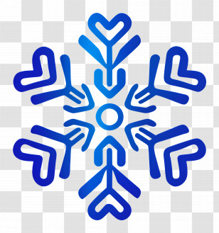 Snowflake Icon - Blue Snowflake Symbol Transparent PNG