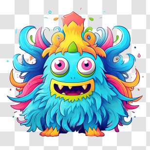 Cute Monster - Colorful Cartoon Monster Transparent PNG