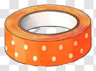 Orange Polka Dot Washi Tape - Orange Polka Dot Adhesive Tape Transparent PNG