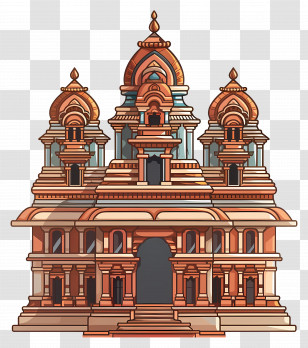 Hindu Temple - Historic Temple Architecture Transparent PNG