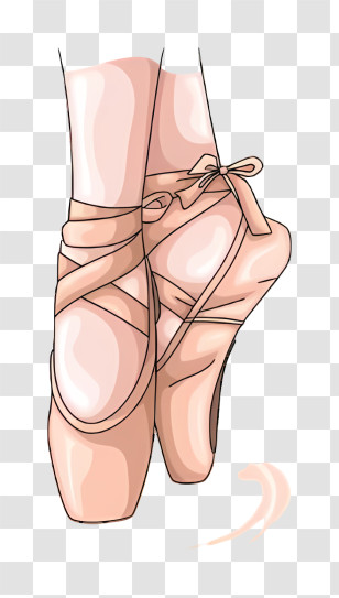 Ballet Shoes - Ballet Shoes On Pointe Transparent PNG