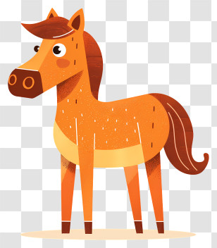 Cute Horse - Cute Cartoon Horse Illustration Transparent PNG