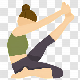 Meditation - Flat Illustration Of A Yoga Pose Transparent PNG