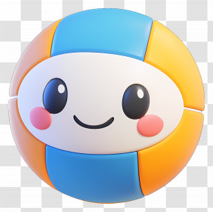 Cartoon Ball - Colorful Smiling Ball Transparent PNG