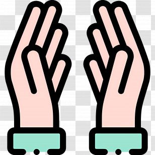 Praying Hands - Raised Hands Gesture Transparent PNG