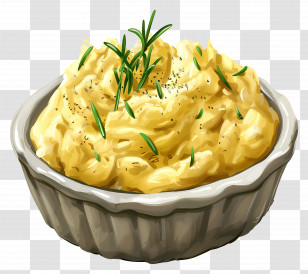 Mashed Potatoes - Creamy Mashed Potatoes With Herbs Transparent PNG
