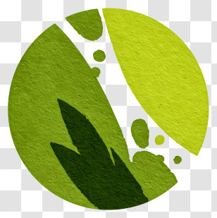 Matcha Green Tea - Green Leaf Circle For Eco Concept Transparent PNG