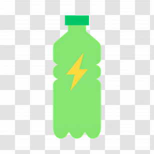Energy Drink - Green Energy Drink Bottle With Lightning Bolt Design Transparent PNG
