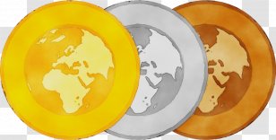 Cartoon Gold Medal - Plate - Cuisine Transparent PNG