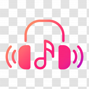 Listening Music - Colorful Music Note And Headphones Design Transparent PNG
