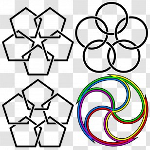Symmetry Circle Trefoil Knot Mathematics - Interlaced Transparent PNG