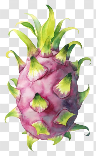 Plant - Tropical Dragon Fruit Illustration Transparent PNG
