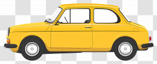 Animated Car - Yellow Retro Car Side View Illustration Transparent PNG
