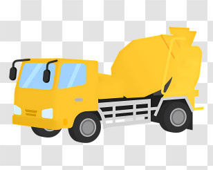 Icon - Yellow Cement Truck Transparent PNG