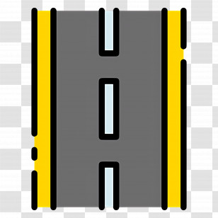 Highway Road - Gray Road With Yellow And White Lines Transparent PNG