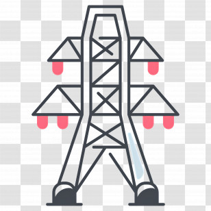 Electrical Transmission - Electric Transmission Tower Transparent PNG
