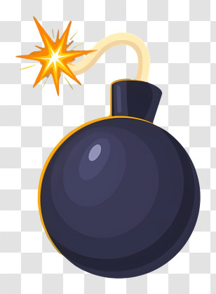 Timer Bomb - Cartoon Bomb With Lit Fuse Transparent PNG