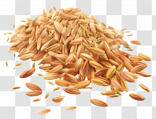 Brown Rice - Pile Of Uncooked Rice Grains Transparent PNG