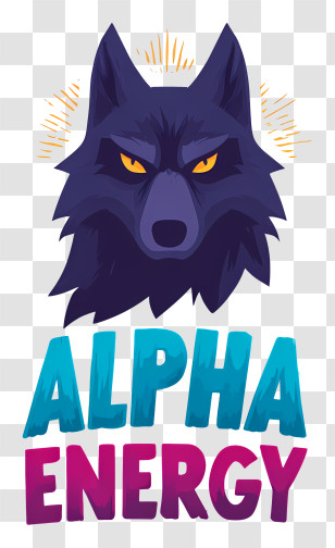 Alpha Energy - Alpha Energy Logo With Wolf Transparent PNG