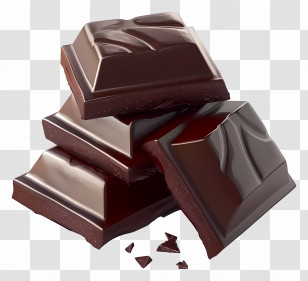 Animated Chocolate - Decadent Stacked Dark Chocolate Bars Transparent PNG