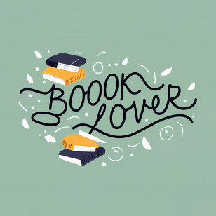Book Lover - Simple Book Lover Text With Books Transparent PNG