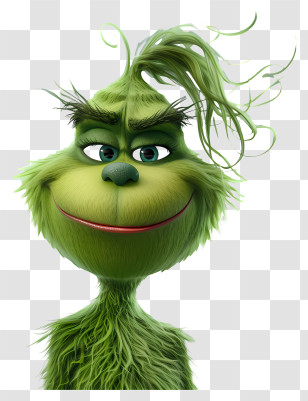 Grinch - Cute Green Cartoon Character Transparent PNG