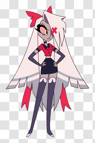 Vaggie - White-haired Stylish Animated Character Transparent PNG