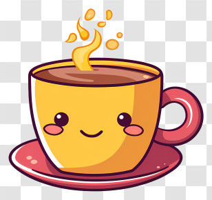 Coffee Cup - Cute Cartoon Coffee Cup Transparent PNG