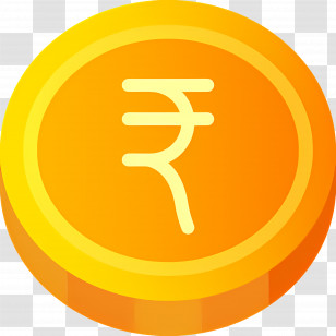 Indian Rupees - Golden Rupee Symbol Transparent PNG