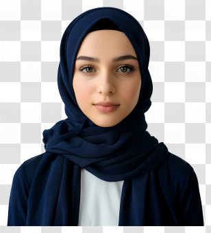 Hijab Girl - Portrait Of A Woman In Hijab Transparent PNG