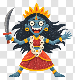 Goddess Kali - Goddess With Sword Transparent PNG