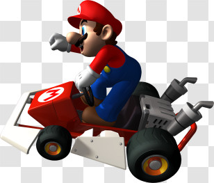 Go Kart - Cartoon Racer In Red Kart Transparent PNG