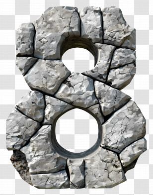 Number 8 - Rock Number 8 Transparent PNG