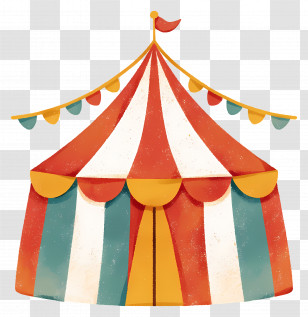 Circus Tent - Striped Circus Tent Illustration Transparent PNG