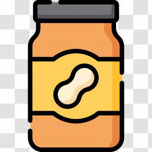 Peanut Butter - Peanut Butter Jar In Flat Cartoon Style Transparent PNG