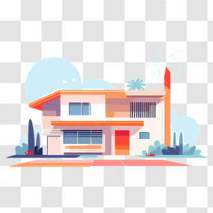 Icon - Modern Elegant Home Exterior Design Transparent PNG