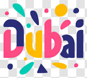 Dubai - Colorful Dubai Logo Transparent PNG