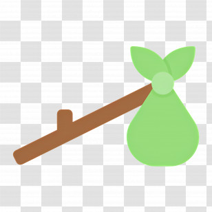 Refugees - Simple Green Travel Sack Tied To A Stick Transparent PNG