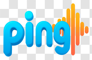 Ping - Ping Sound Wave Logo Transparent PNG