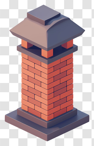 Chimney - Brick Chimney With Tiled Roof Transparent PNG