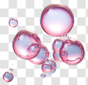 Pink Bubbles - Transparent Floating Pink Bubbles Transparent PNG