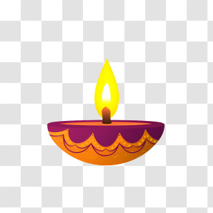 Diwali Lamp - Traditional Oil Diya For Diwali Celebration Transparent PNG