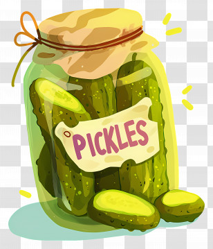 National Pickle Day - Pickle Jar Illustration Transparent PNG