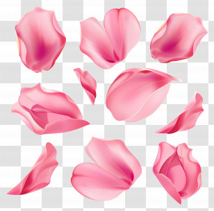 Flower Petals - Pink Rose Petals Illustration Transparent PNG