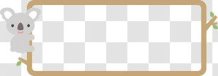Messageboard - Cute Koala Frame Transparent PNG