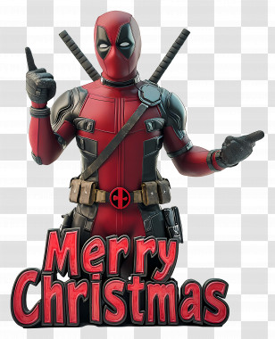 Merry Christmas - Red Character With Merry Christmas Greeting Transparent PNG