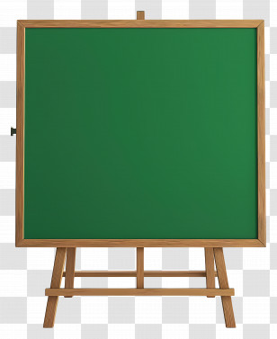 Green Board - Green Chalkboard With Wooden Frame Transparent PNG