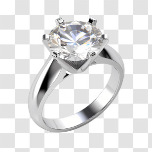 Diamond Ring - Stylish Diamond Engagement Ring Design Transparent PNG
