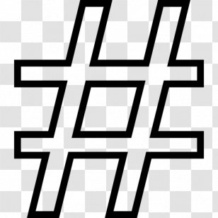 Social Media Hashtag Number Sign - White Transparent PNG