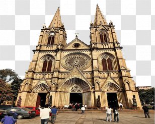 Sacred Heart Cathedral Canton Tower Shamian Sacrxe9-Cu0153ur, Paris Guangxiao Temple - Guangzhou Shishi Transparent PNG